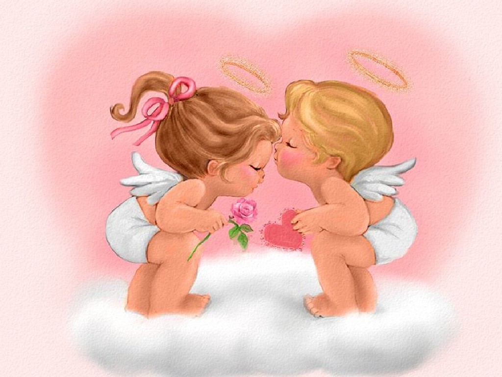 Imagen de angelitos enamorados