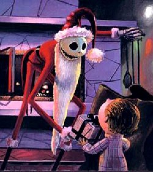 Jack Skellington disfrazado de Santa
