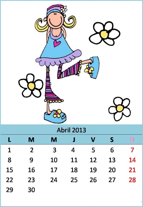 Calendario Abril 2013